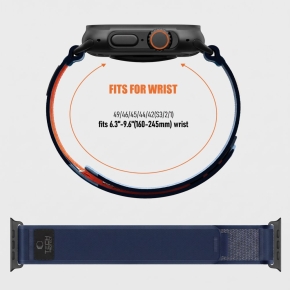 TECH-PROTECT NYLON ELITE APPLE WATCH 8  9  10  11  12  SE  ULTRA (44  45  46  49 MM) NAVYORANGE