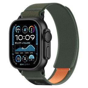 TECH-PROTECT NYLON ELITE APPLE WATCH 8  9  10  11  12  SE  ULTRA (44  45  46  49 MM) GREENORANGE