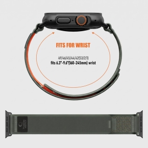 TECH-PROTECT NYLON ELITE APPLE WATCH 8  9  10  11  12  SE  ULTRA (44  45  46  49 MM) GREENORANGE