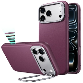 ESR LEATHER KICKSTAND MAGSAFE IPHONE 17 PRO MAX 18 PRO MAX DEEP BURGUNDY