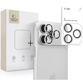 OSŁONA APARATU TECH-PROTECT CAMRING FIT+ IPHONE 18 PRO  MAX SILVER