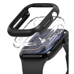 RINGKE SLIM 2-PACK APPLE WATCH 12 (46 MM) CLEAR & MATTE BLACK