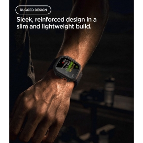 SPIGEN LOCK FIT & TEMPERED GLASS APPLE WATCH ULTRA 1  2 3  4 (49 MM) MATTE BLACK
