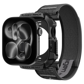 SPIGEN ATHLEX AIR + RUGGED ARMOR APPLE WATCH 10  11  12 (46 MM) ACTIVE BLACKGREY