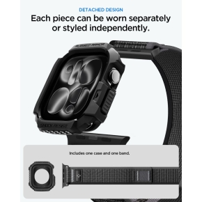 SPIGEN ATHLEX AIR + RUGGED ARMOR APPLE WATCH 10  11  12 (46 MM) ACTIVE BLACKGREY