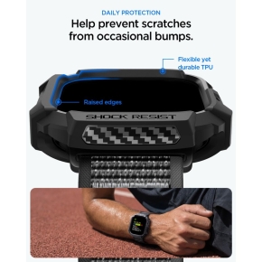 SPIGEN ATHLEX AIR + RUGGED ARMOR APPLE WATCH 10  11  12 (46 MM) ACTIVE BLACKGREY