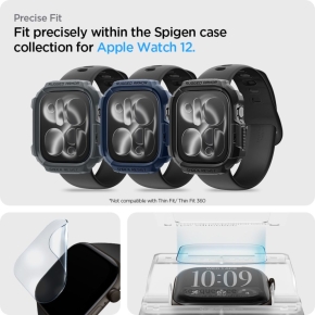 FOLIA HYDROŻELOWA SPIGEN ELITE SHIELD ”EZ FIT” 2-PACK APPLE WATCH 12 (42 MM) CLEAR
