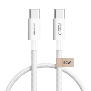 TECH-PROTECT ULTRABOOST LITE USB-C CABLE PD 60W  3A 50CM WHITE