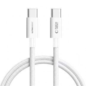 TECH-PROTECT ULTRABOOST LITE USB-C CABLE PD 60W  3A 150CM WHITE