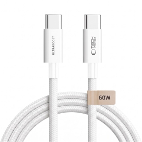 TECH-PROTECT ULTRABOOST LITE USB-C CABLE PD 60W  3A 300CM WHITE