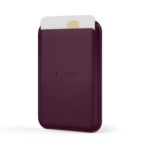 TECH-PROTECT CH01 MAGWALLET MAGSAFE UNIVERSAL MAGNETIC CARD HOLDER BURGUNDY