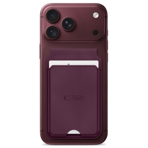 TECH-PROTECT MAGWALLET STAND MAGSAFE UNIVERSAL RFID MAGNETIC CARD HOLDER BURGUNDY