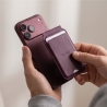 TECH-PROTECT MAGWALLET STAND MAGSAFE UNIVERSAL RFID MAGNETIC CARD HOLDER BURGUNDY