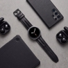 TECH-PROTECT LEATHERFIT CRAFT SAMSUNG GALAXY WATCH 8  9  CLASSIC (40  44  46 MM) BLACK