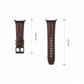 TECH-PROTECT LEATHERFIT CRAFT SAMSUNG GALAXY WATCH 8  9  CLASSIC (40  44  46 MM) BROWN