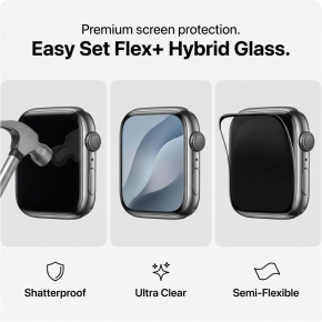 SZKŁO HYBRYDOWE TECH-PROTECT EASY SET FLEX+ 3-PACK APPLE WATCH 12 (42 MM) BLACK