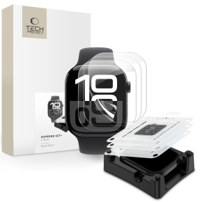 FOLIA HYDROŻELOWA TECH-PROTECT SUPREME SET+ 3-PACK APPLE WATCH 12 (42 MM) CLEAR
