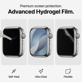FOLIA HYDROŻELOWA TECH-PROTECT SUPREME SET+ 3-PACK APPLE WATCH 12 (42 MM) CLEAR
