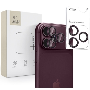 OSŁONA APARATU TECH-PROTECT CAMRING FIT+ IPHONE 18 PRO  MAX BURGUNDY