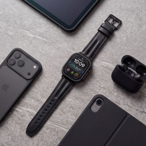 TECH-PROTECT LEATHERFIT CRAFT APPLE WATCH 8  9  10  11  12  SE  ULTRA (44  45  46  49 MM BLACK