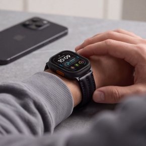 TECH-PROTECT LEATHERFIT CRAFT APPLE WATCH 8  9  10  11  12  SE  ULTRA (44  45  46  49 MM BLACK