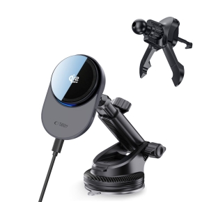 TECH-PROTECT V23 ARCTICBOOST MAGNETIC MAGSAFE DASHBOARD & VENT CAR MOUNT WIRELESS CHARGER 25W QI2.2 BLACK