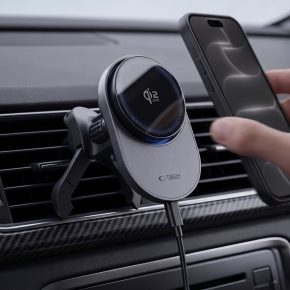 TECH-PROTECT V23 ARCTICBOOST MAGNETIC MAGSAFE DASHBOARD & VENT CAR MOUNT WIRELESS CHARGER 25W QI2.2 BLACK