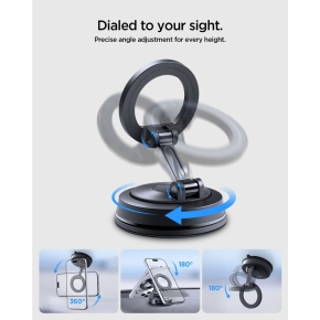 SPIGEN STK120 VACUUMLOCK MAGNETIC MAGSAFE DASHBOARD & WINDSHIELD CAR MOUNT BLACK