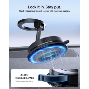 SPIGEN STK120 VACUUMLOCK MAGNETIC MAGSAFE DASHBOARD & WINDSHIELD CAR MOUNT BLACK