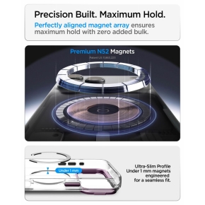 SPIGEN ULTRA HYBRID OPTIK S MAGSAFE IPHONE 17 PRO MAX  18 PRO MAX CLEARBURGUNDY