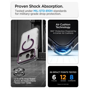 SPIGEN ULTRA HYBRID OPTIK S MAGSAFE IPHONE 17 PRO MAX  18 PRO MAX CLEARBURGUNDY