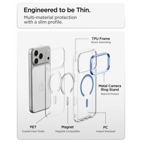 SPIGEN ULTRA HYBRID OPTIK S MAGSAFE IPHONE 17 PRO  18 PRO CLEARLIGHT BLUE