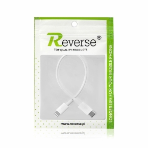 REVERSE Type C/iPhone Cable 20cm White BAG
