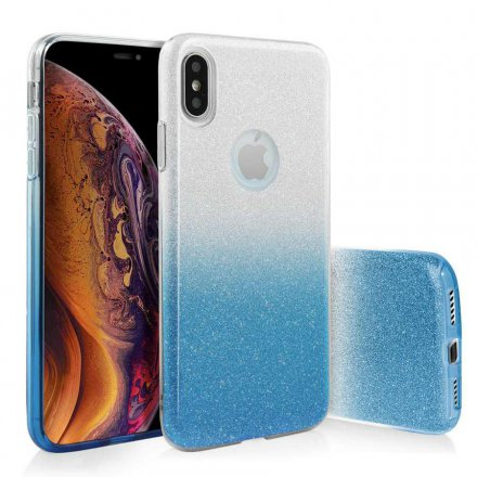 etui glitter srebrno niebieski