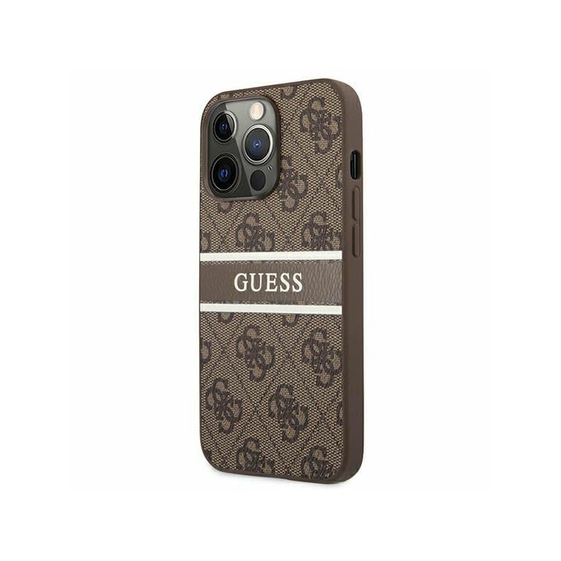 Case Guess Hard Case Stripe For Apple Iphone 13 Pro Max Brown