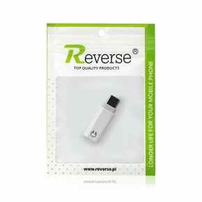 Adapter REVERSE Type C/Jack 3.5mm biały BAG